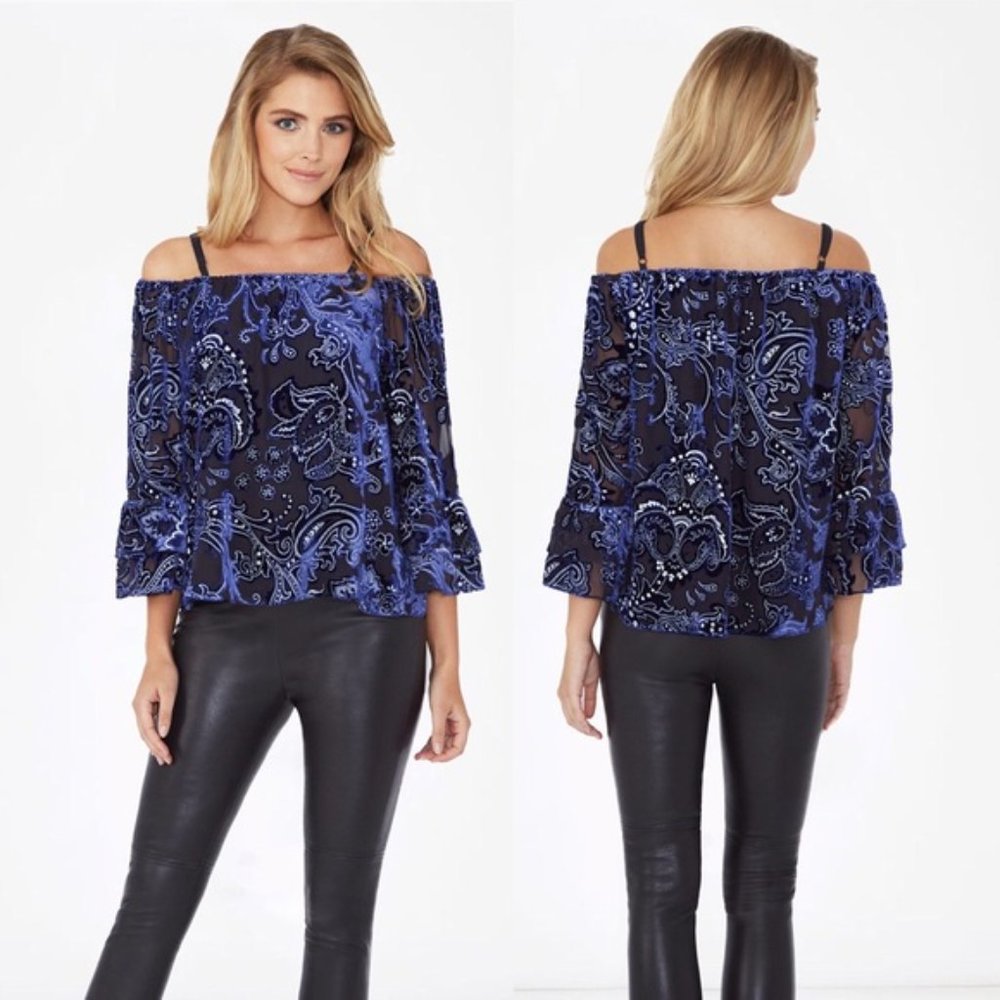 **SOLD** Parker Ultraviolet Off the Shoulder Top XS 0 $220